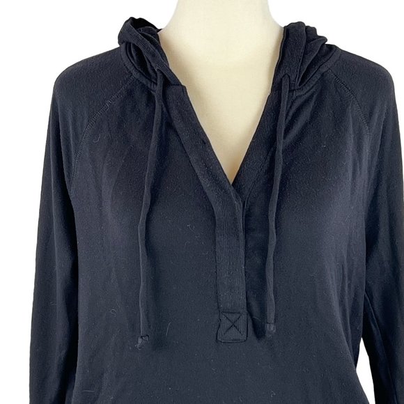 Super soft! SOMA Black Loungewear One-Piece Long-Sleeve Mini Skirt Hoodi… - Picture 6 of 8